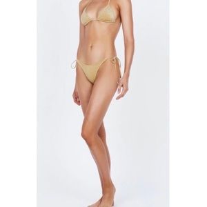 Triangl Vinca gold sparkle bottoms